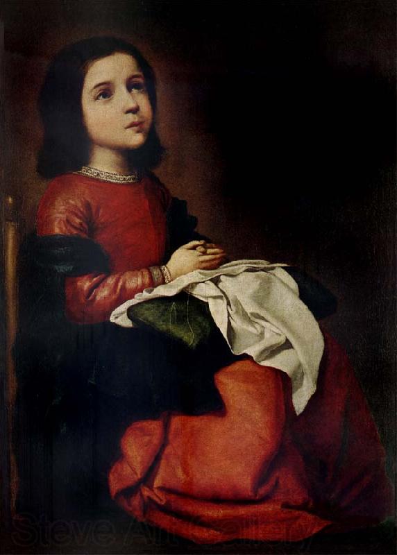 Francisco de Zurbaran The Adolescence of the Virgin France oil painting art